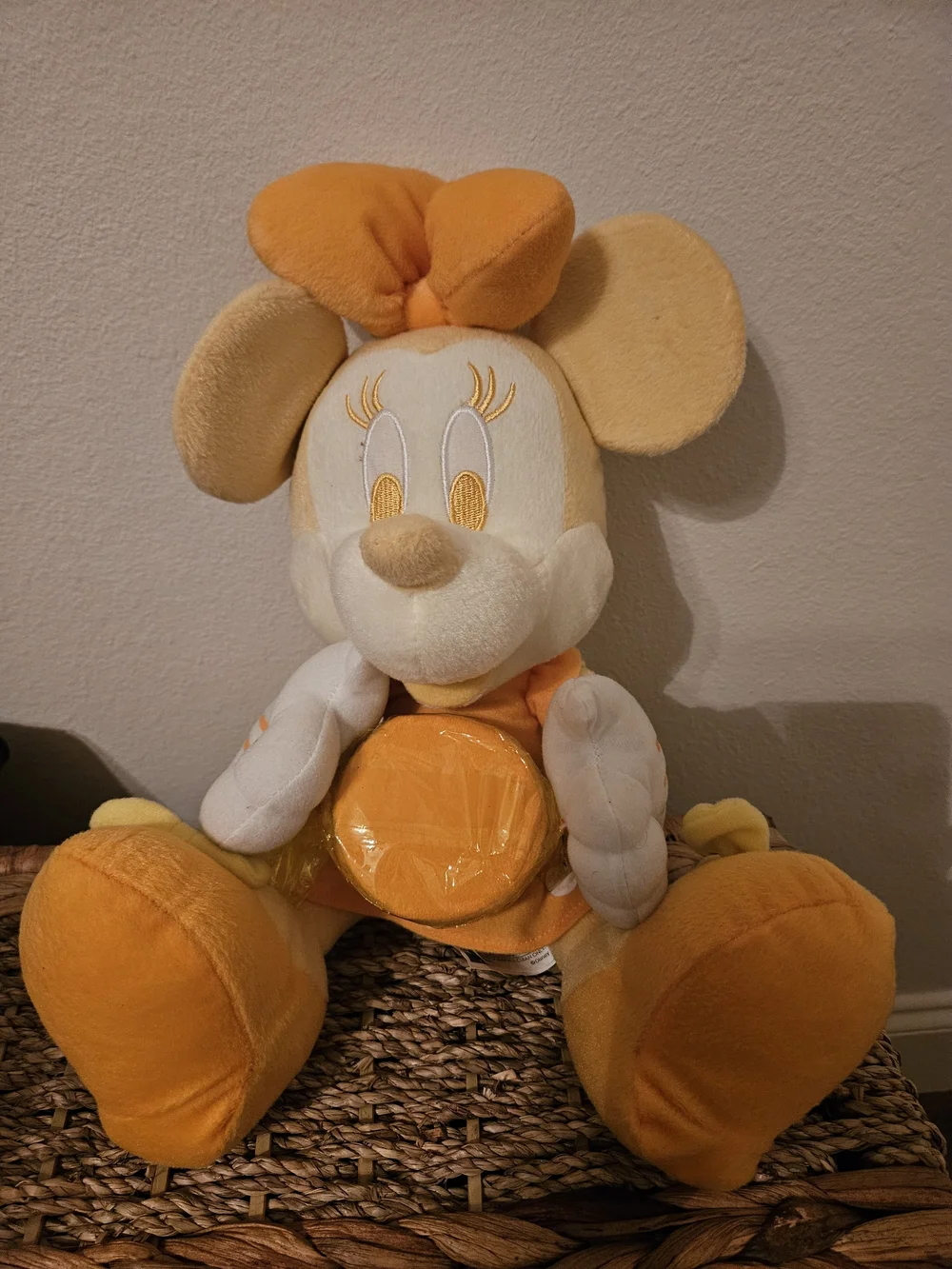 Disney Yellow & Orange Minnie Mouse Plush with Bow